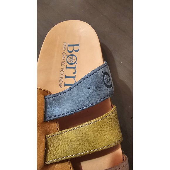 Born multi-color strappy slip on born sandal size 8 - Picture 3 of 4